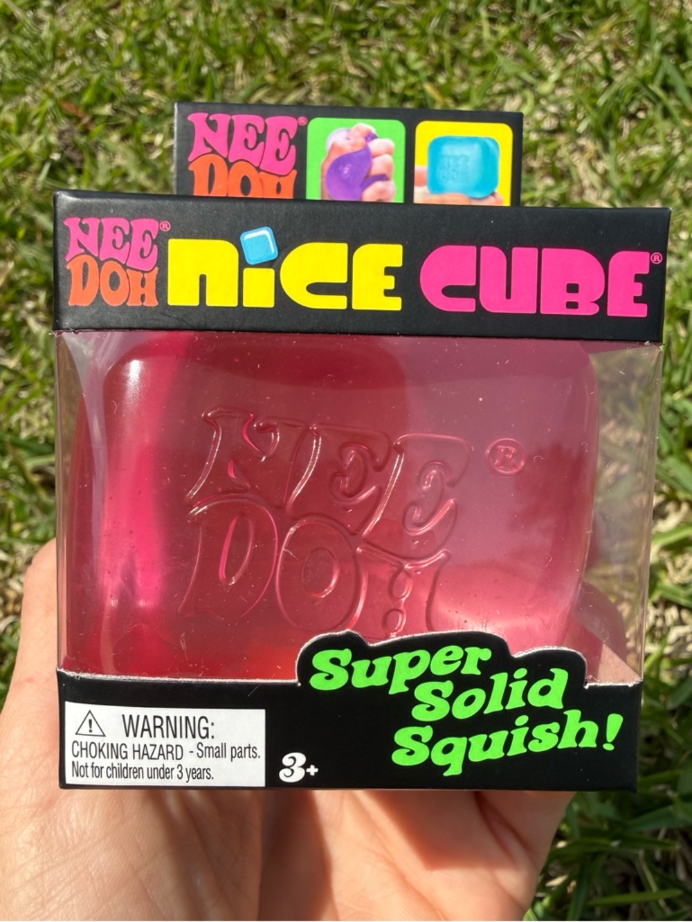 Needoh Pink Nice Cube Super Solid Squish.
TikTok favorite-Pink